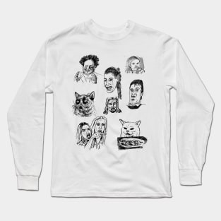 Memes Drawings Long Sleeve T-Shirt